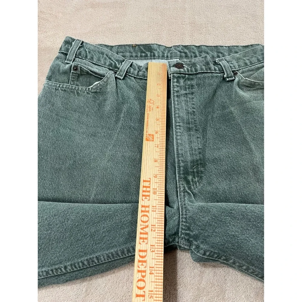 Vintage Levi's 550 Orange Tab Jeans Green W38 L32 Cotton‎ USA Flawed Stains